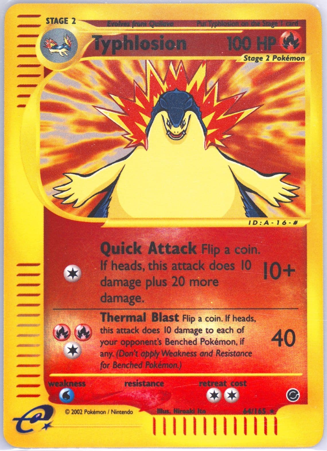 Typhlosion-Reverse Foil (64) 2002 Pokemon Expedition