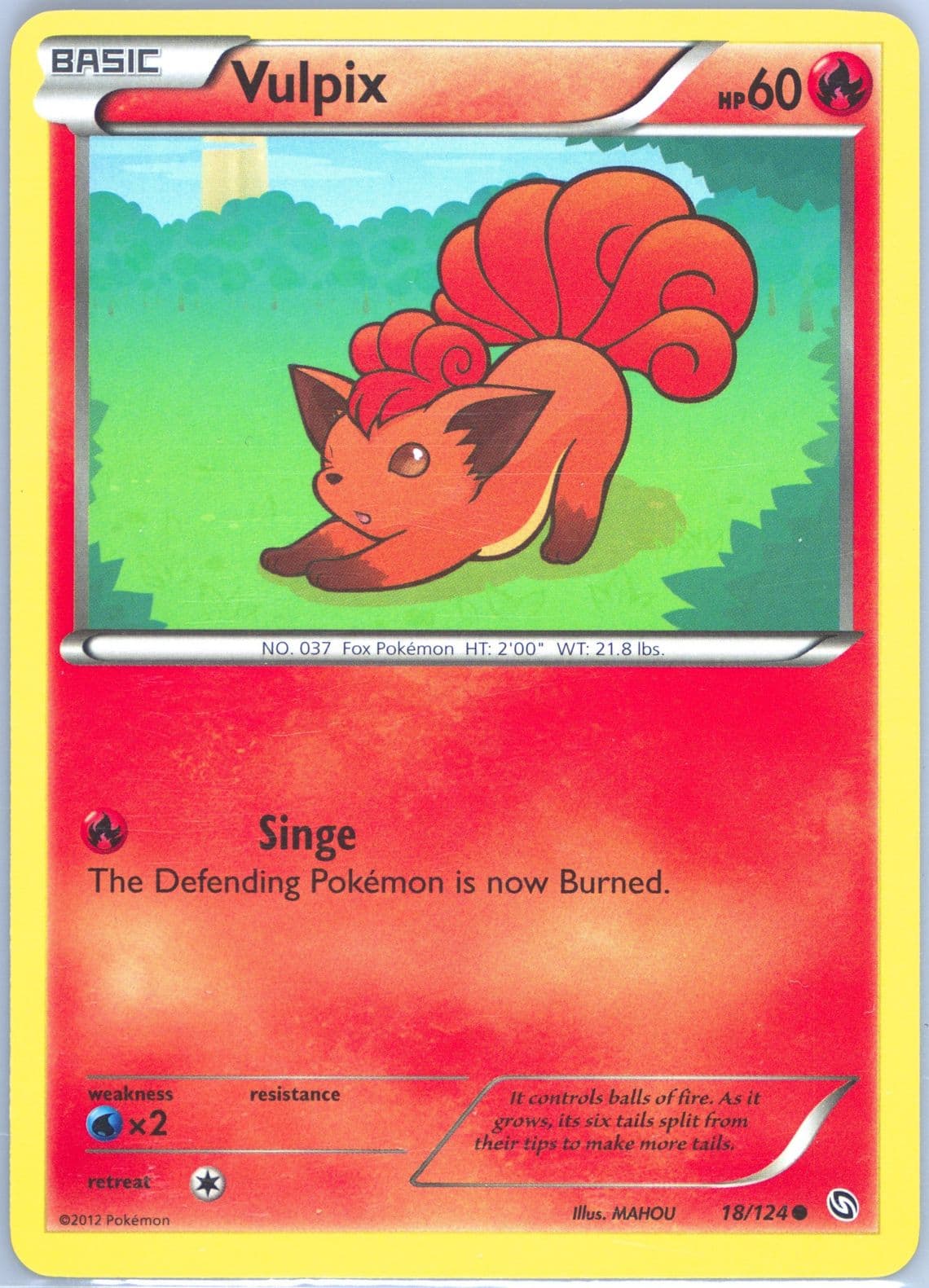 Vulpix (18) 2012 Pokemon Black & White Dragons Exalted