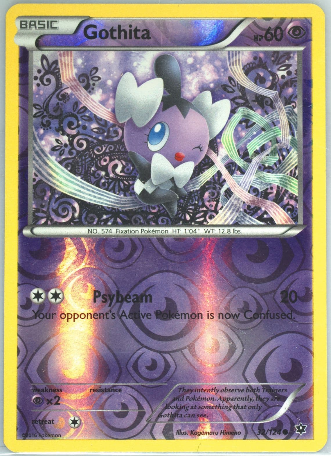 Gothita-Reverse Foil (32) 2016 Pokemon XY Fates Collide