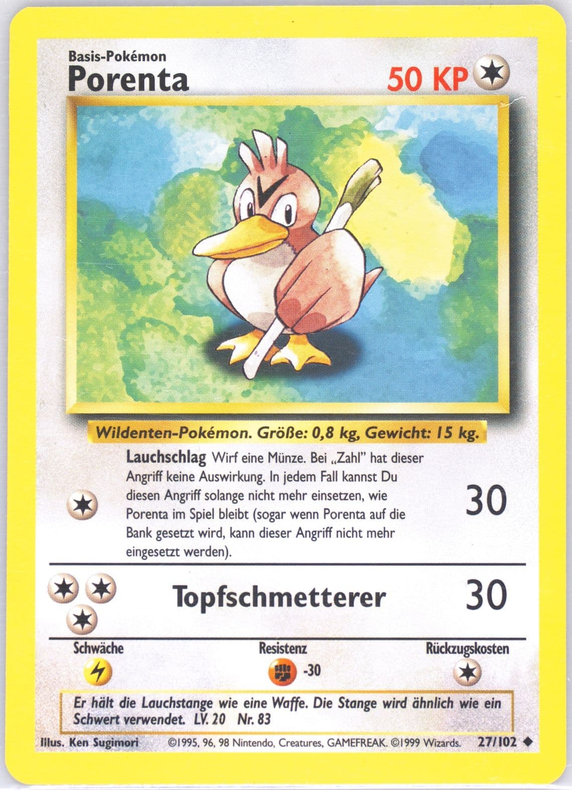 Porenta (27) 1999 Pokemon German