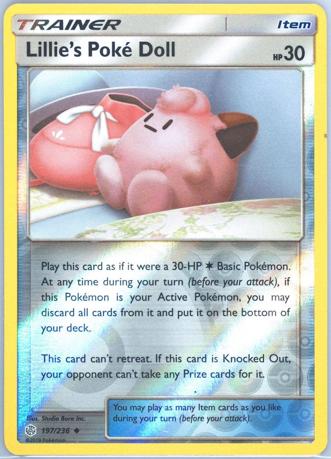 Lillie's Poke Doll-Reverse Foil (197) 2019 Pokemon Sun & Moon Cosmic Eclipse