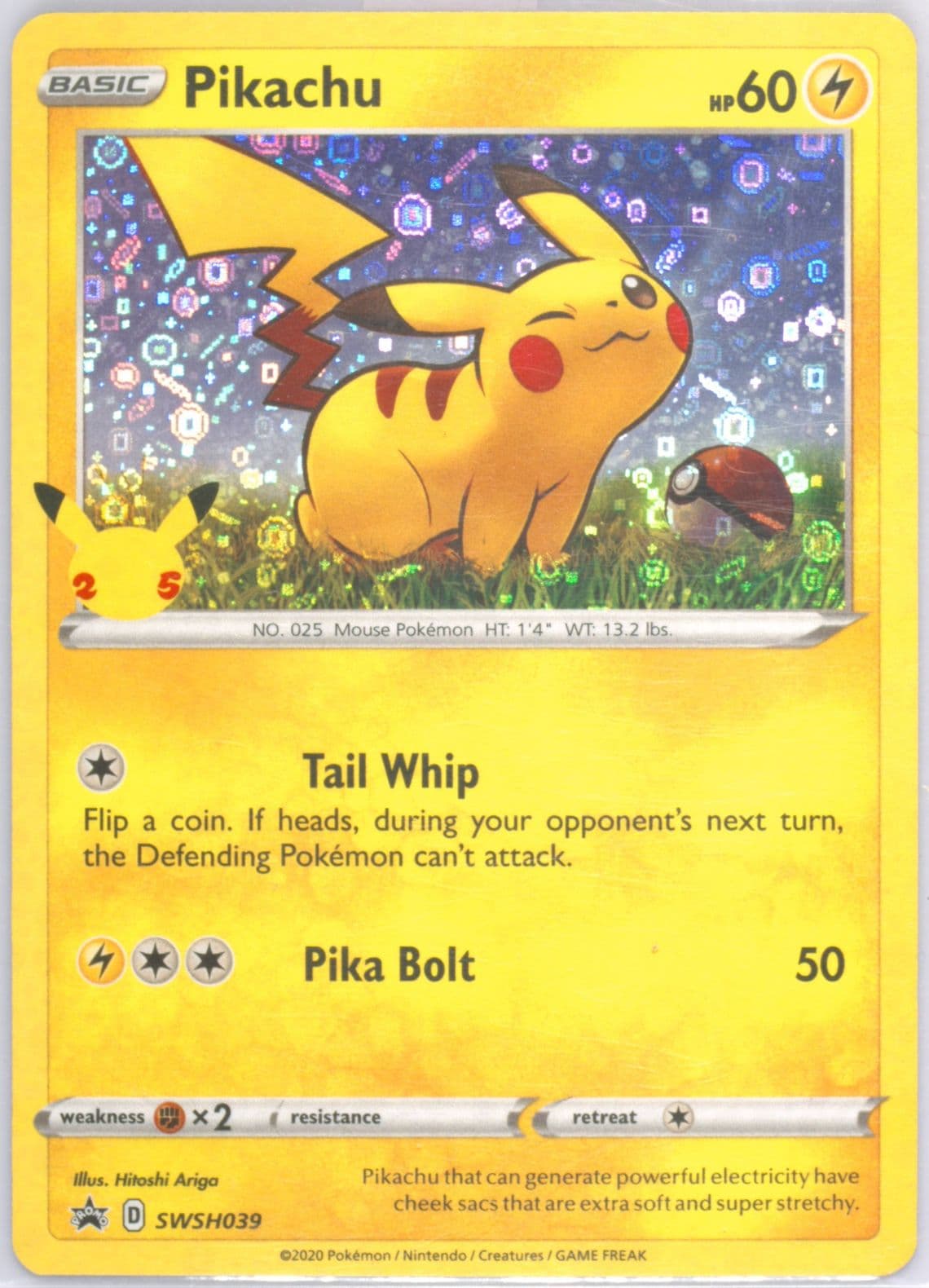 Pikachu-Holo 2021 General Mills 25th Anniversary (039) 2020 Pokemon Swsh Black Star Promo