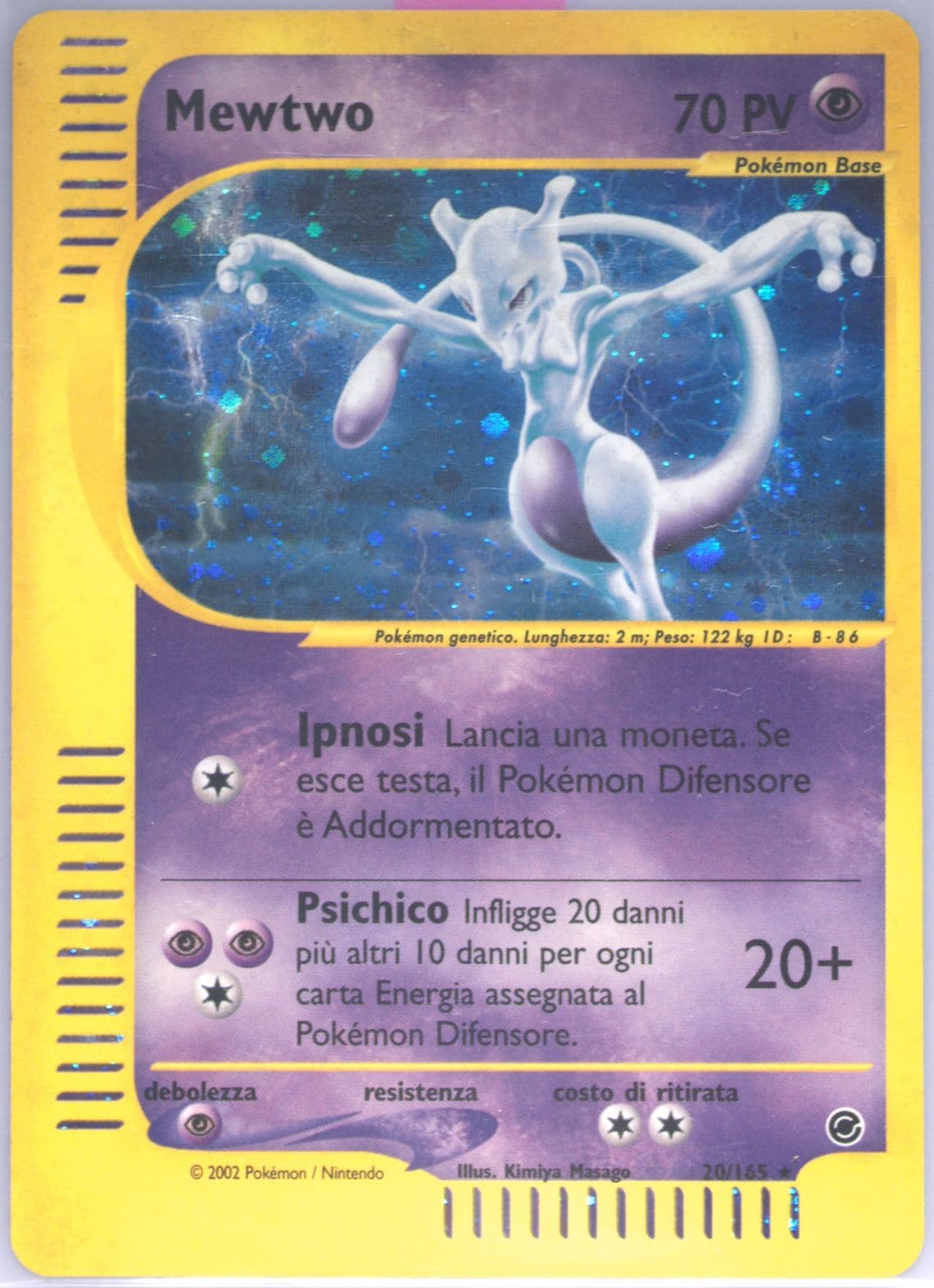 Mewtwo-Holo Italian (20) 2002 Pokemon Expedition