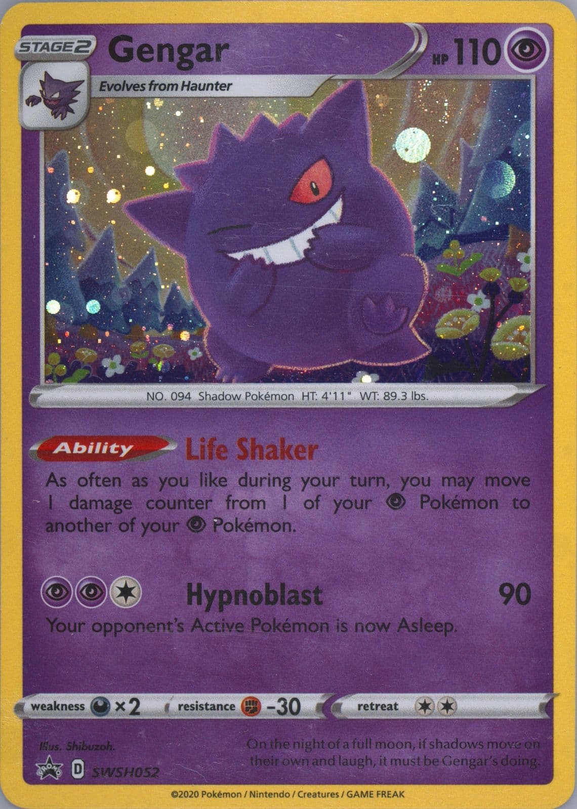 Gengar-Holo Champion's Path Special Pin Collection (052) 2020 Pokemon Swsh Black Star Promo