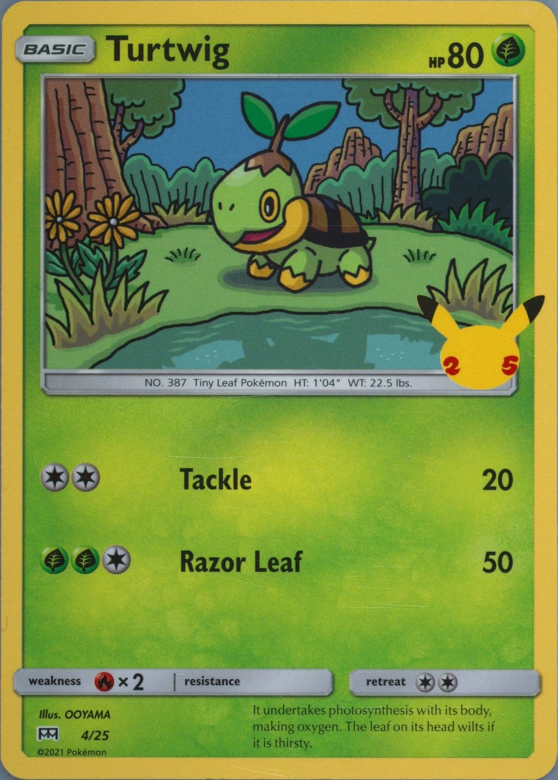 Turtwig (4) 2021 Pokemon Mcdonald's Collection