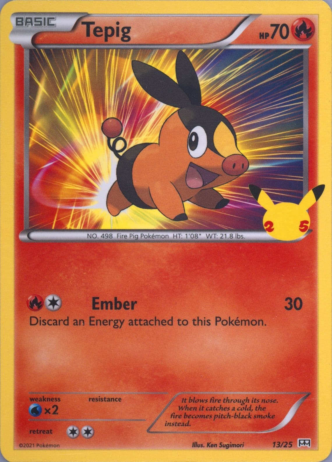 Tepig (13) 2021 Pokemon Mcdonald's Collection