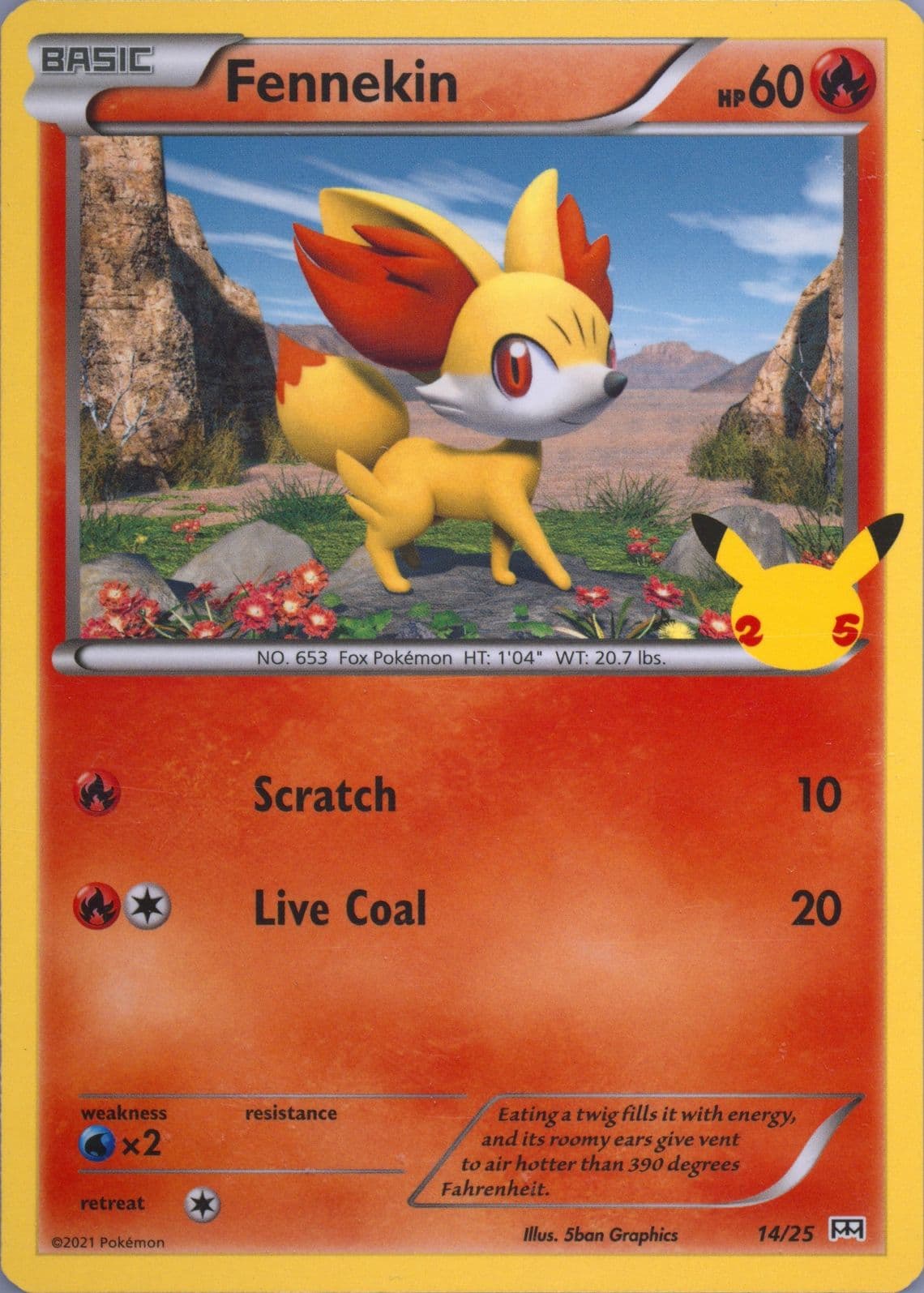 Fennekin (14) 2021 Pokemon Mcdonald's Collection