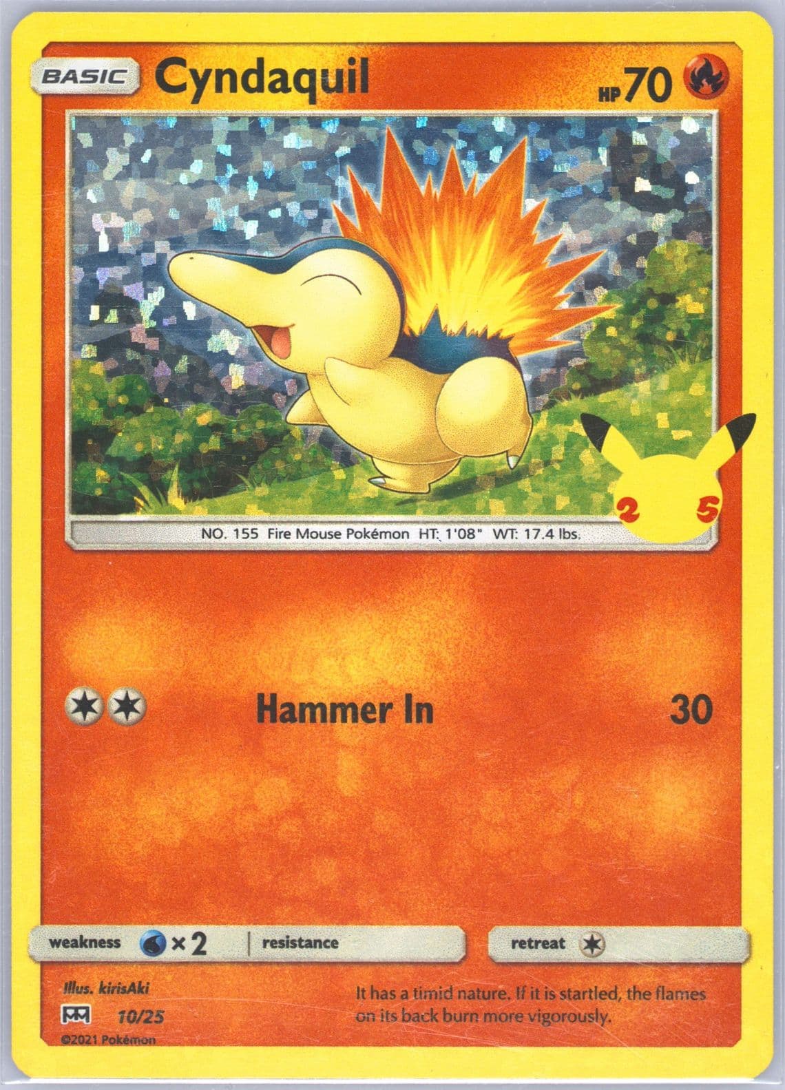 Cyndaquil-Holo (10) 2021 Pokemon Mcdonald's Collection