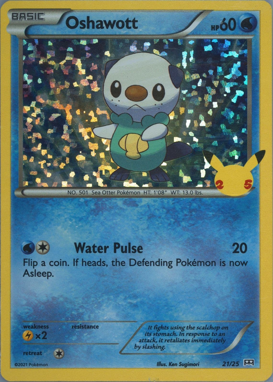 Oshawott-Holo (21) 2021 Pokemon Mcdonald's Collection