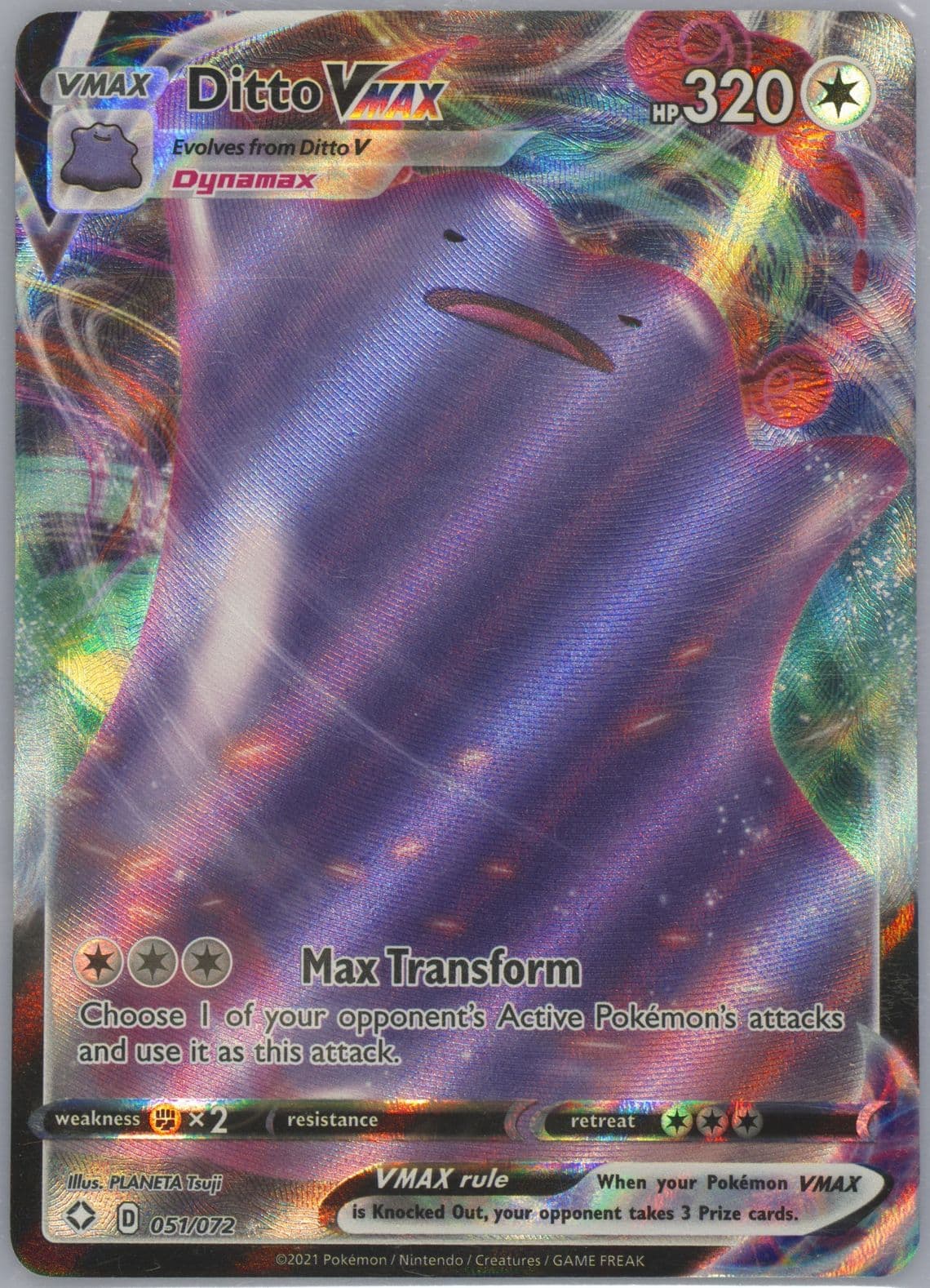 Full Art/Ditto Vmax (051) 2021 Pokemon Sword & Shield Shining Fates