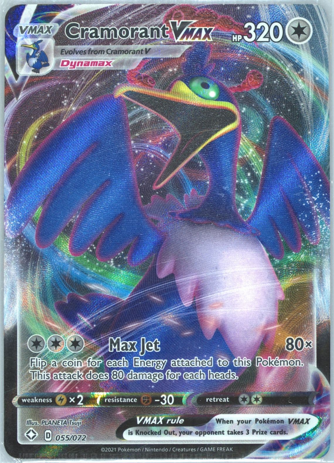 Full Art/Cramorant Vmax (055) 2021 Pokemon Sword & Shield Shining Fates