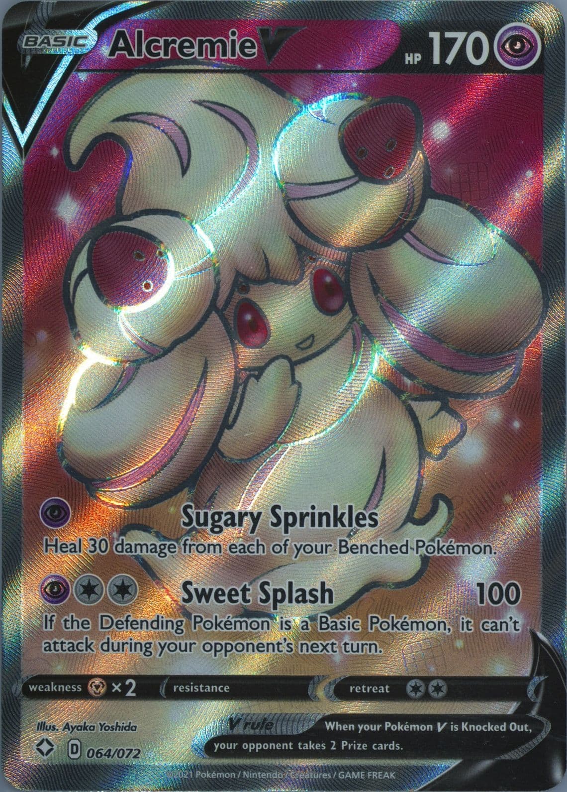 Full Art/Alcremie V (064) 2021 Pokemon Sword & Shield Shining Fates