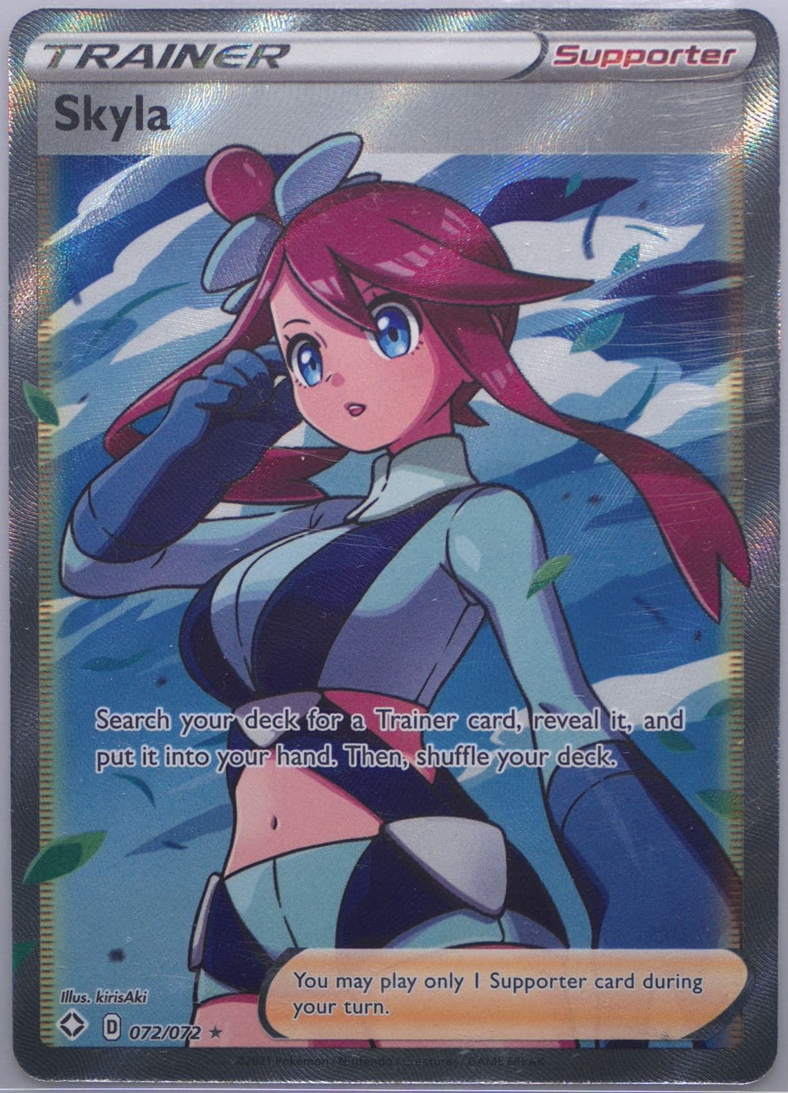 Full Art/Skyla (072) 2021 Pokemon Sword & Shield Shining Fates