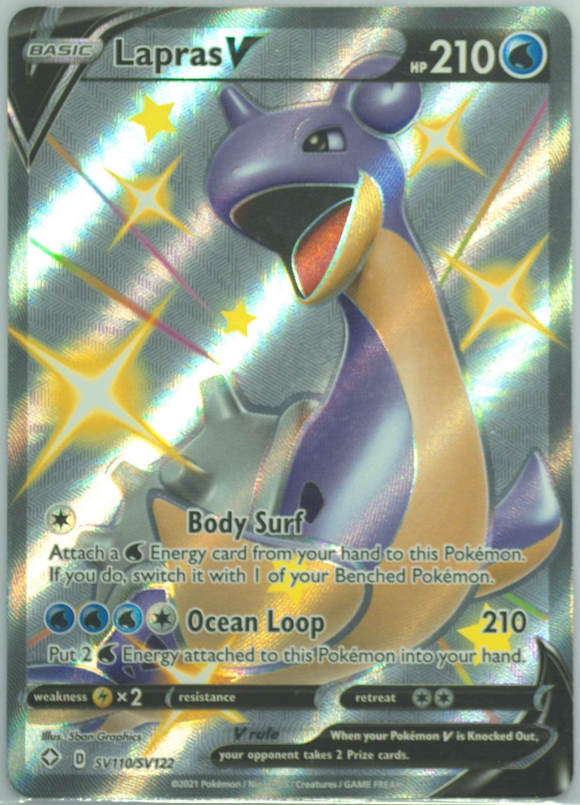 Full Art/Lapras V (SV110) 2021 Pokemon Sword & Shield Shining Fates