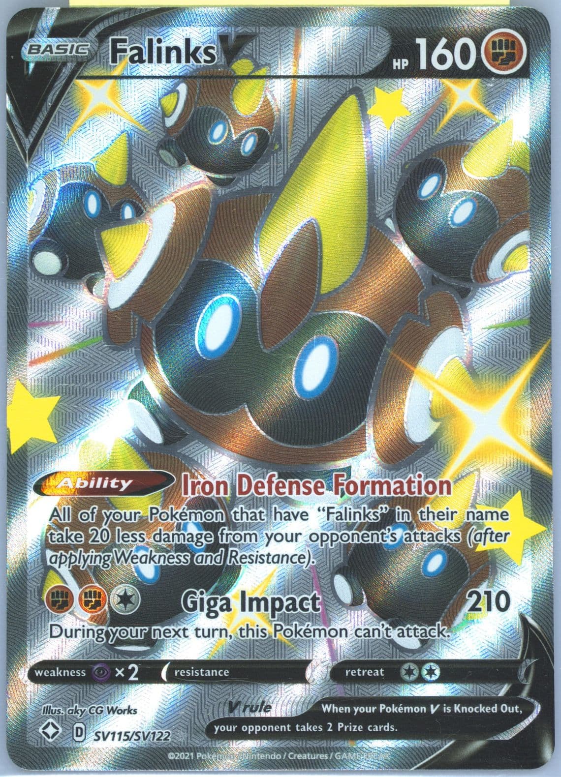 Full Art/Falinks V (SV115) 2021 Pokemon Sword & Shield Shining Fates