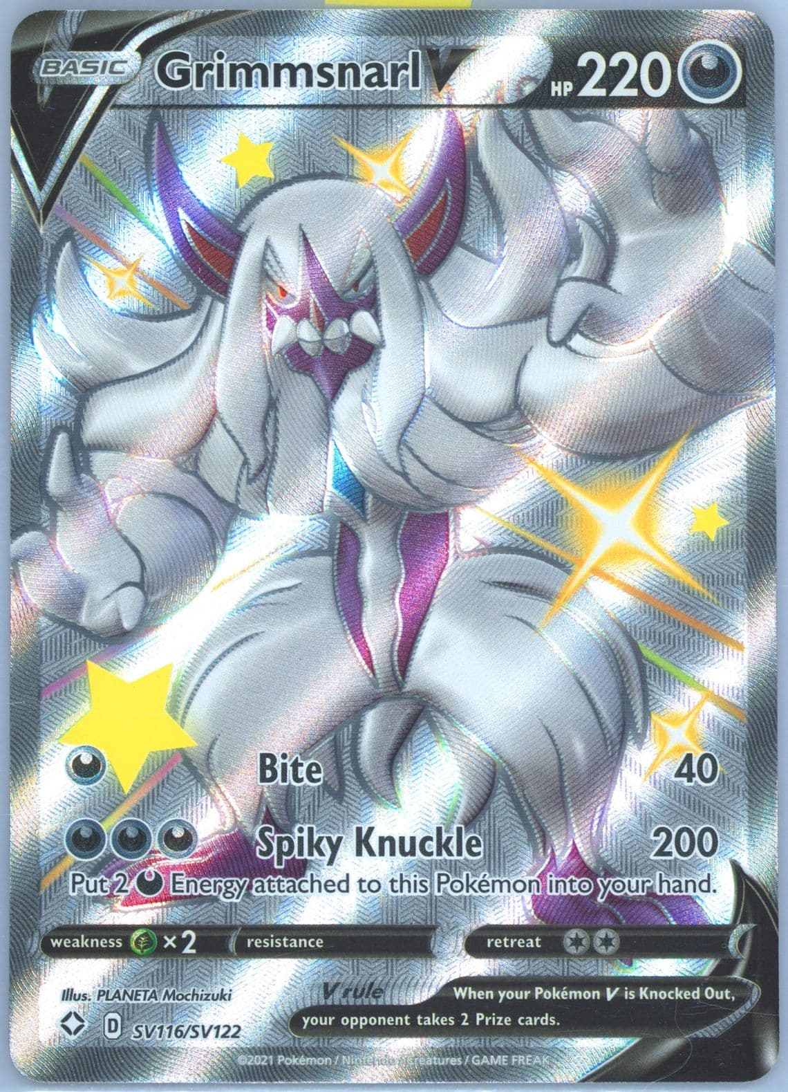 Full Art/Grimmsnarl V (SV116) 2021 Pokemon Sword & Shield Shining Fates