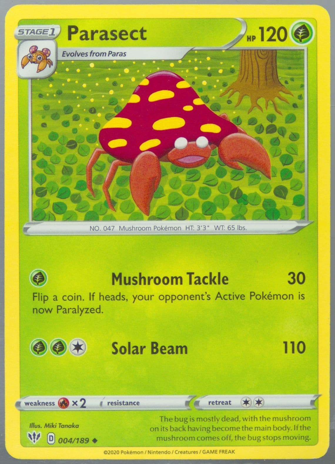 Parasect (004) 2020 Pokemon Sword & Shield Darkness Ablaze