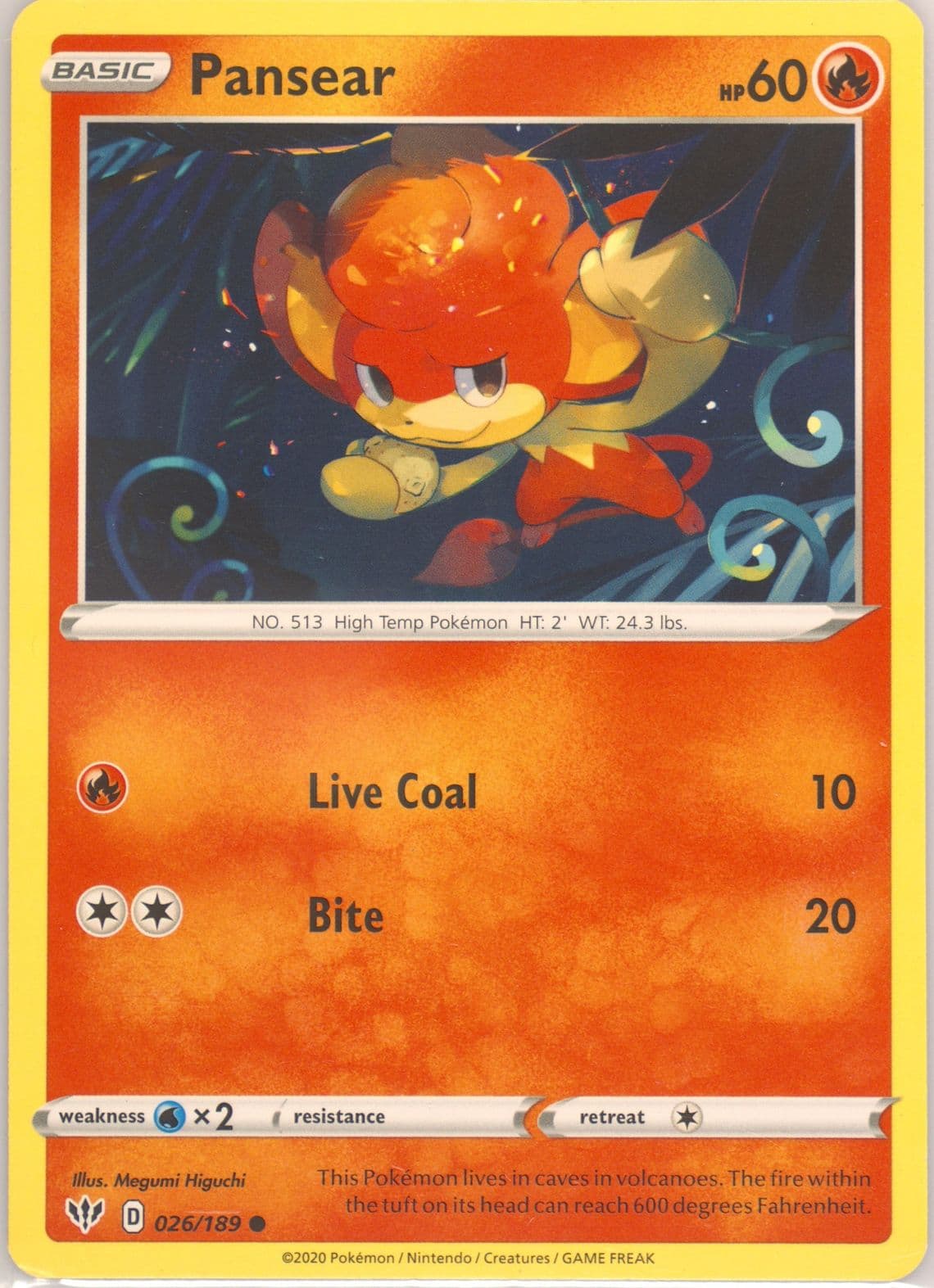 Pansear (026) 2020 Pokemon Sword & Shield Darkness Ablaze