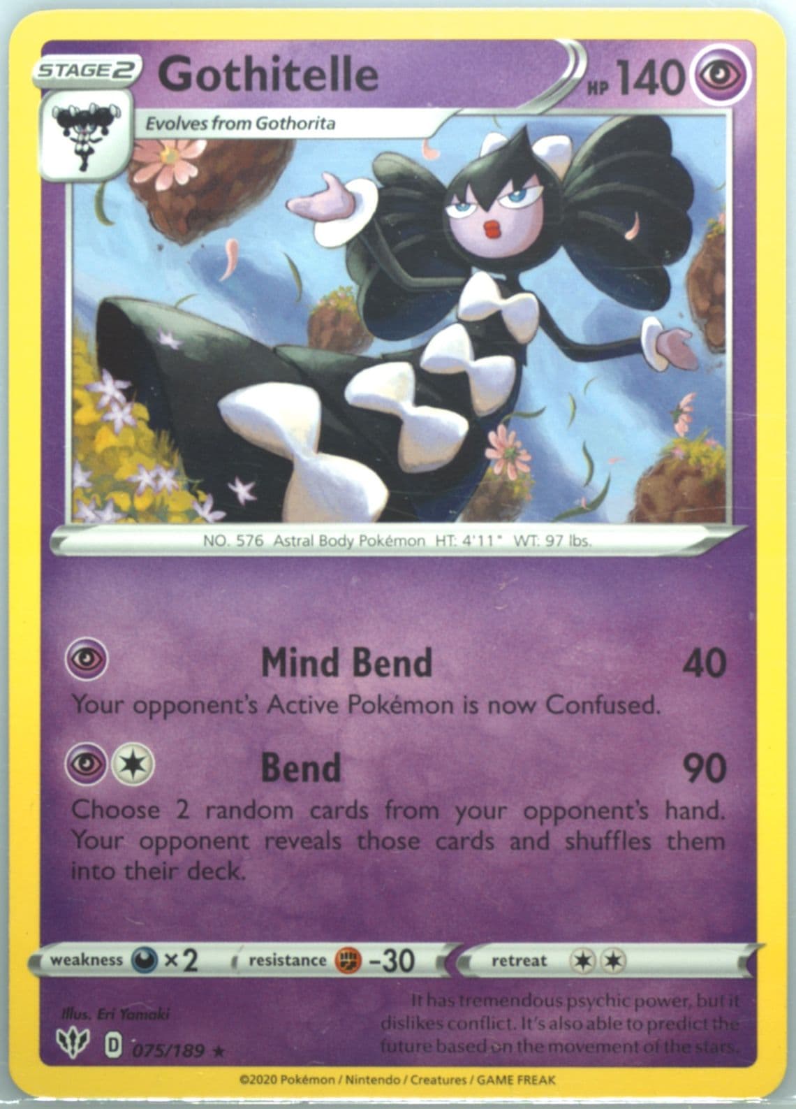 Gothitelle (075) 2020 Pokemon Sword & Shield Darkness Ablaze