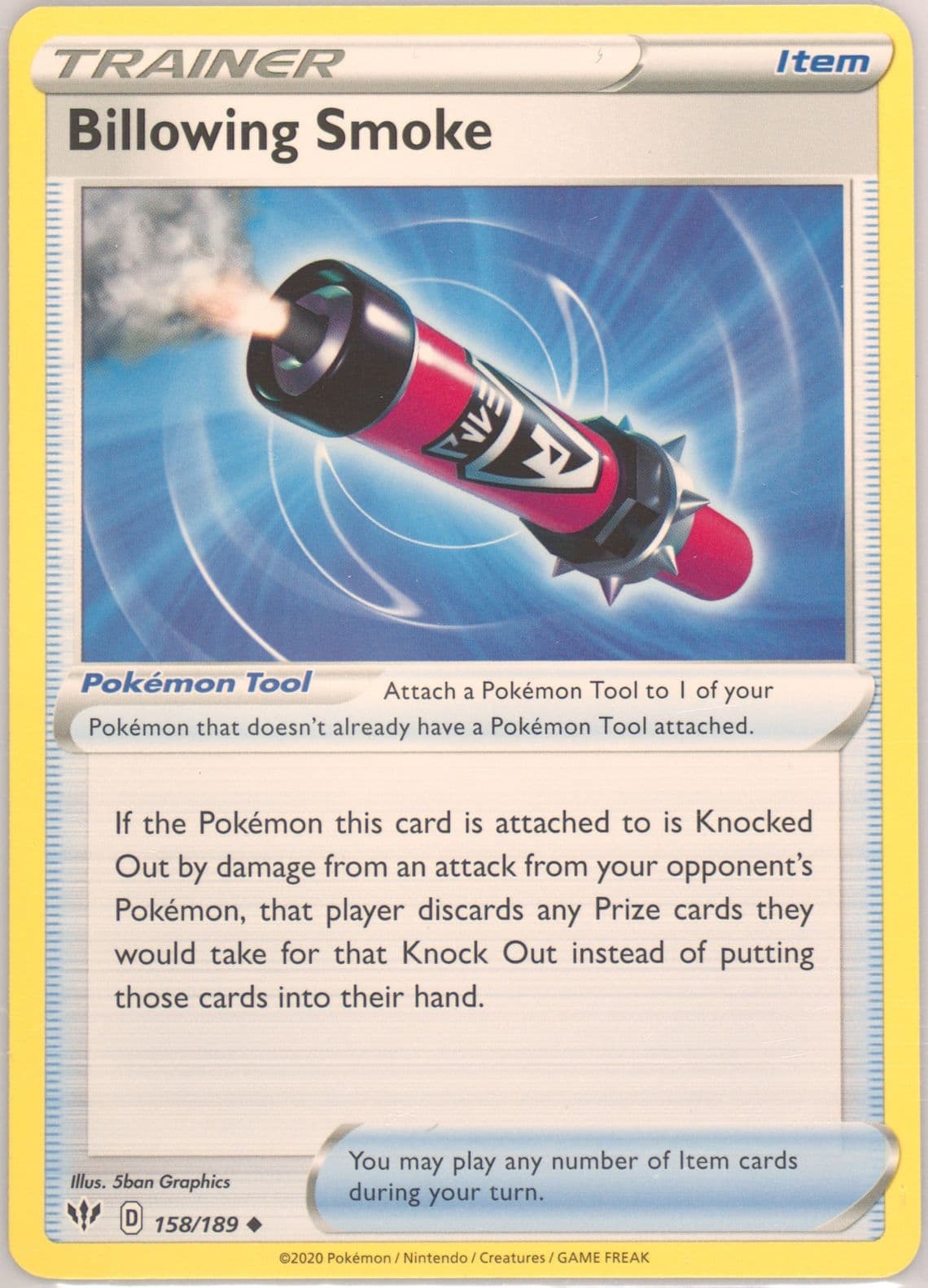 Billowing Smoke (158) 2020 Pokemon Sword & Shield Darkness Ablaze