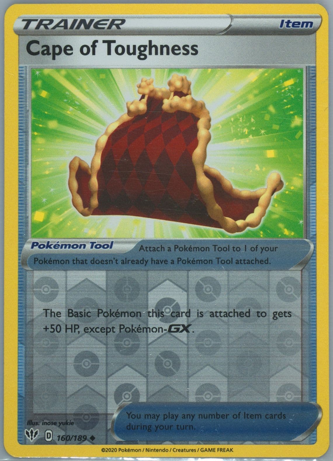 Cape of Toughness (160) 2020 Pokemon Sword & Shield Darkness Ablaze