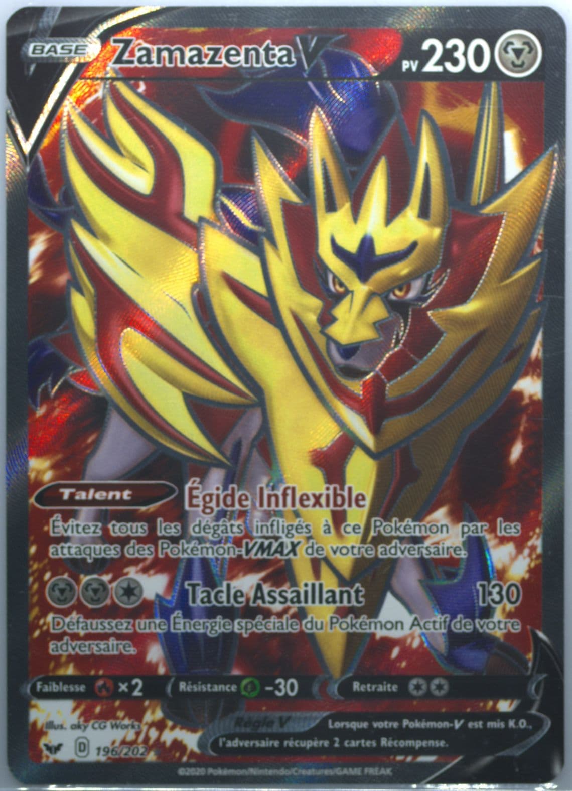 Full Art/Zamazenta V French (196) 2020 Pokemon Sword & Shield