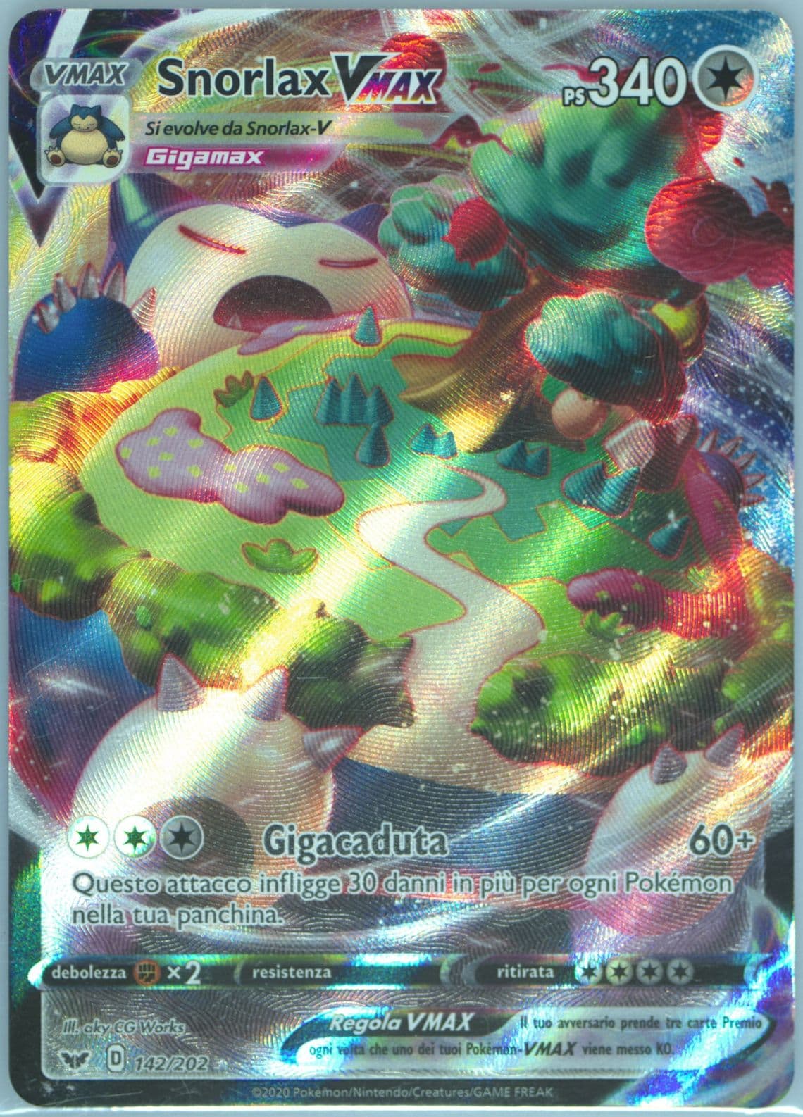 Full Art/Snorlax Vmax Italian (142) 2020 Pokemon Sword & Shield