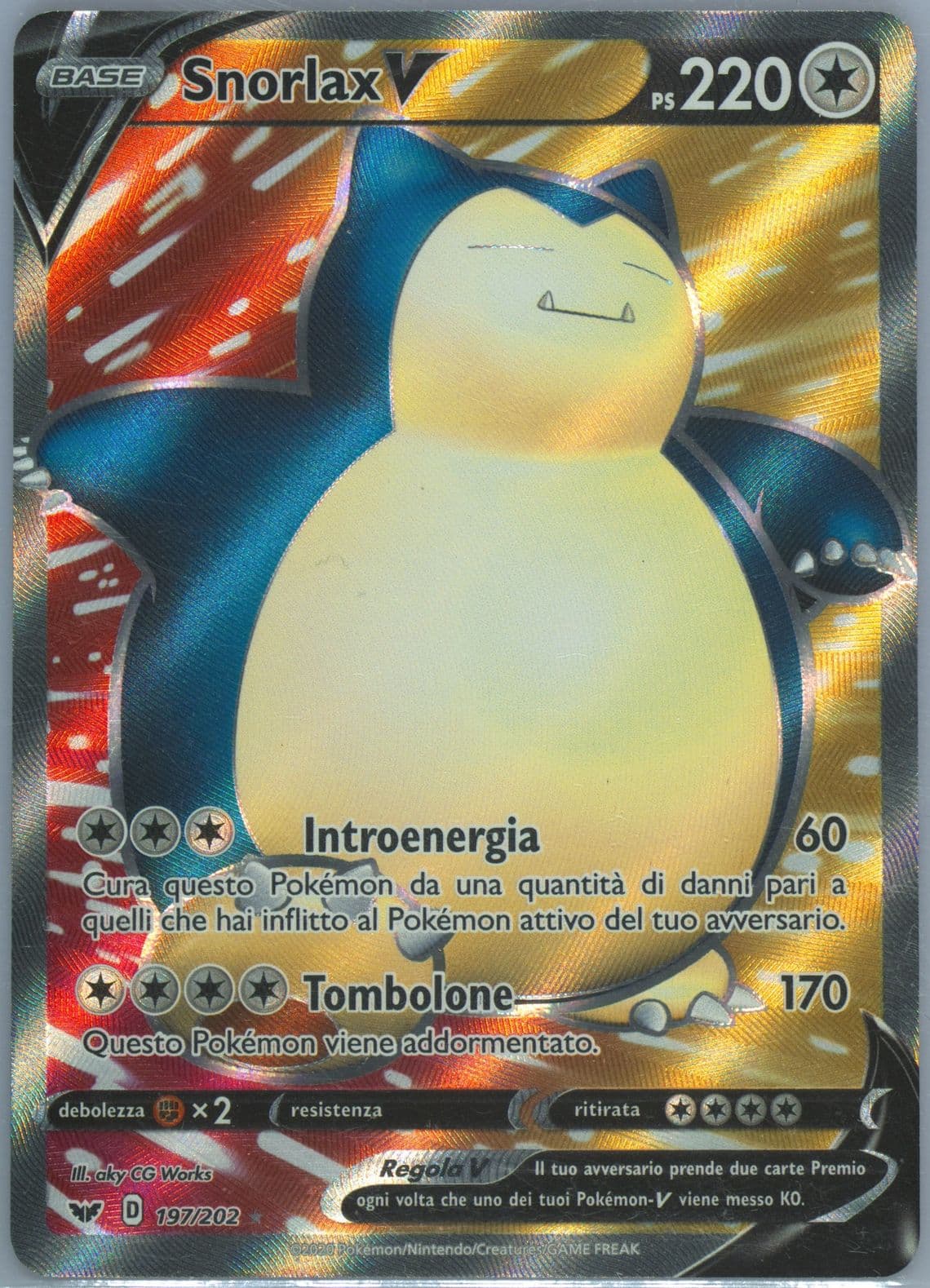 Full Art/Snorlax V Italian (197) 2020 Pokemon Sword & Shield