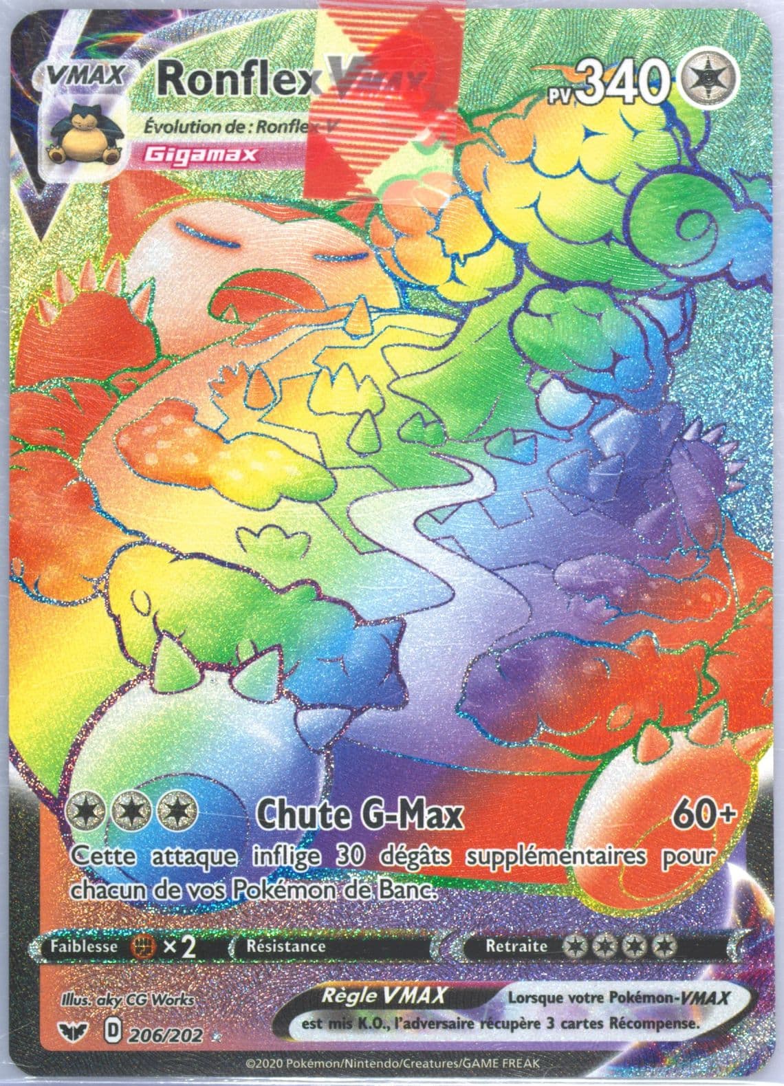 Full Art/Ronflex Vmax French-Secret (206) 2020 Pokemon Sword & Shield