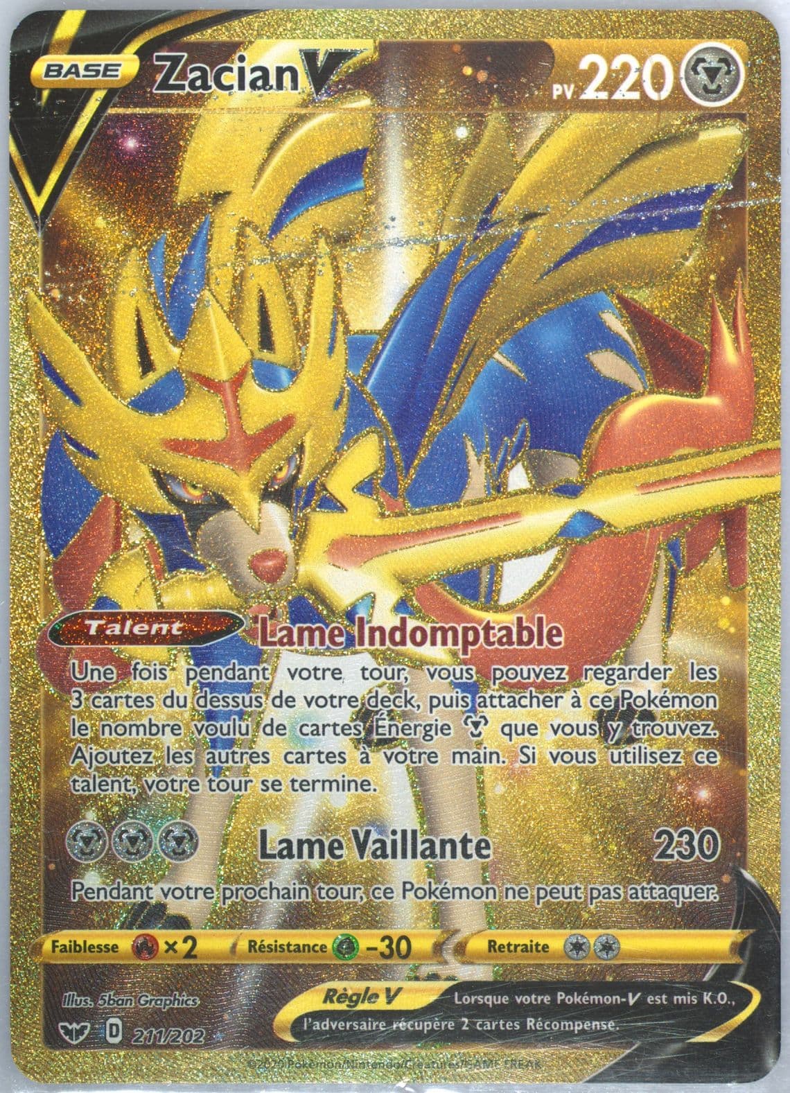 Full Art/Zacian V French-Secret (211) 2020 Pokemon Sword & Shield