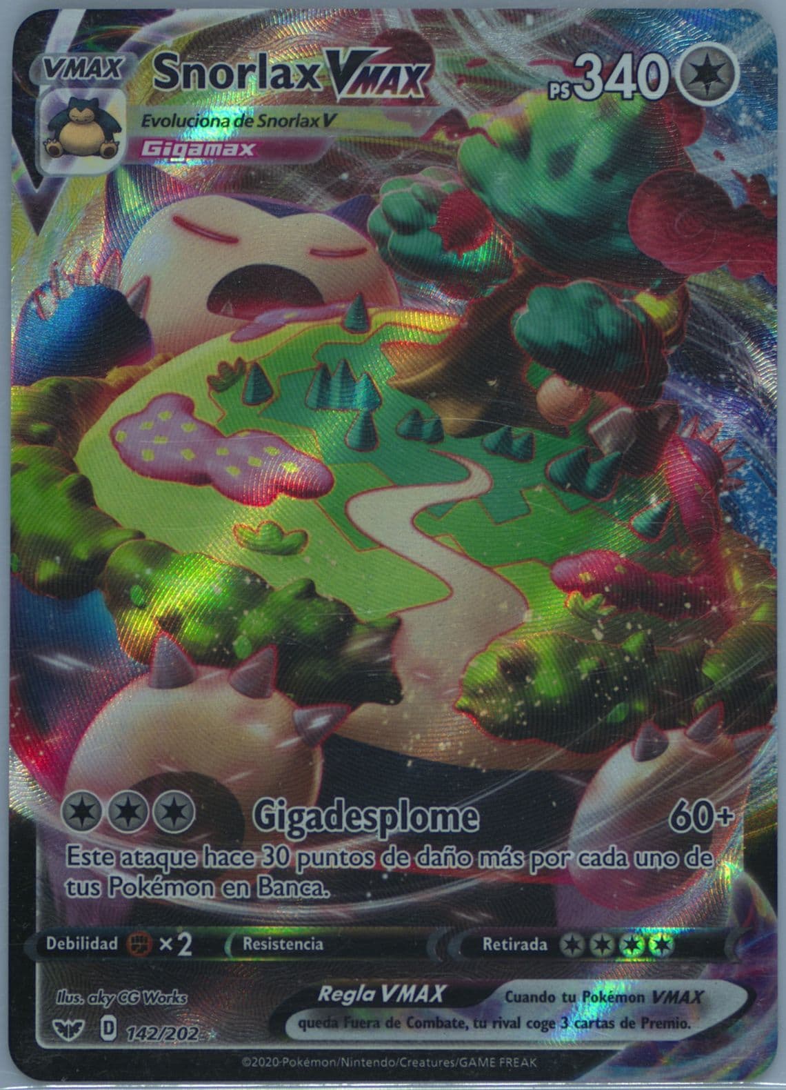 Full Art/Snorlax Vmax Spanish (142) 2020 Pokemon Sword & Shield
