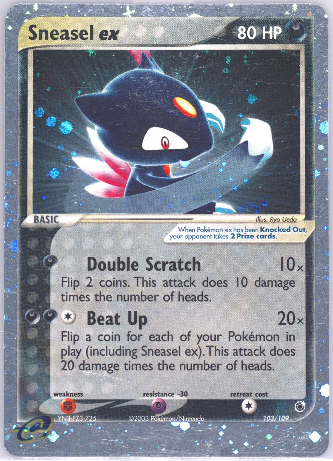 Sneasel EX-Holo (103) 2003 Pokemon EX Ruby & Sapphire