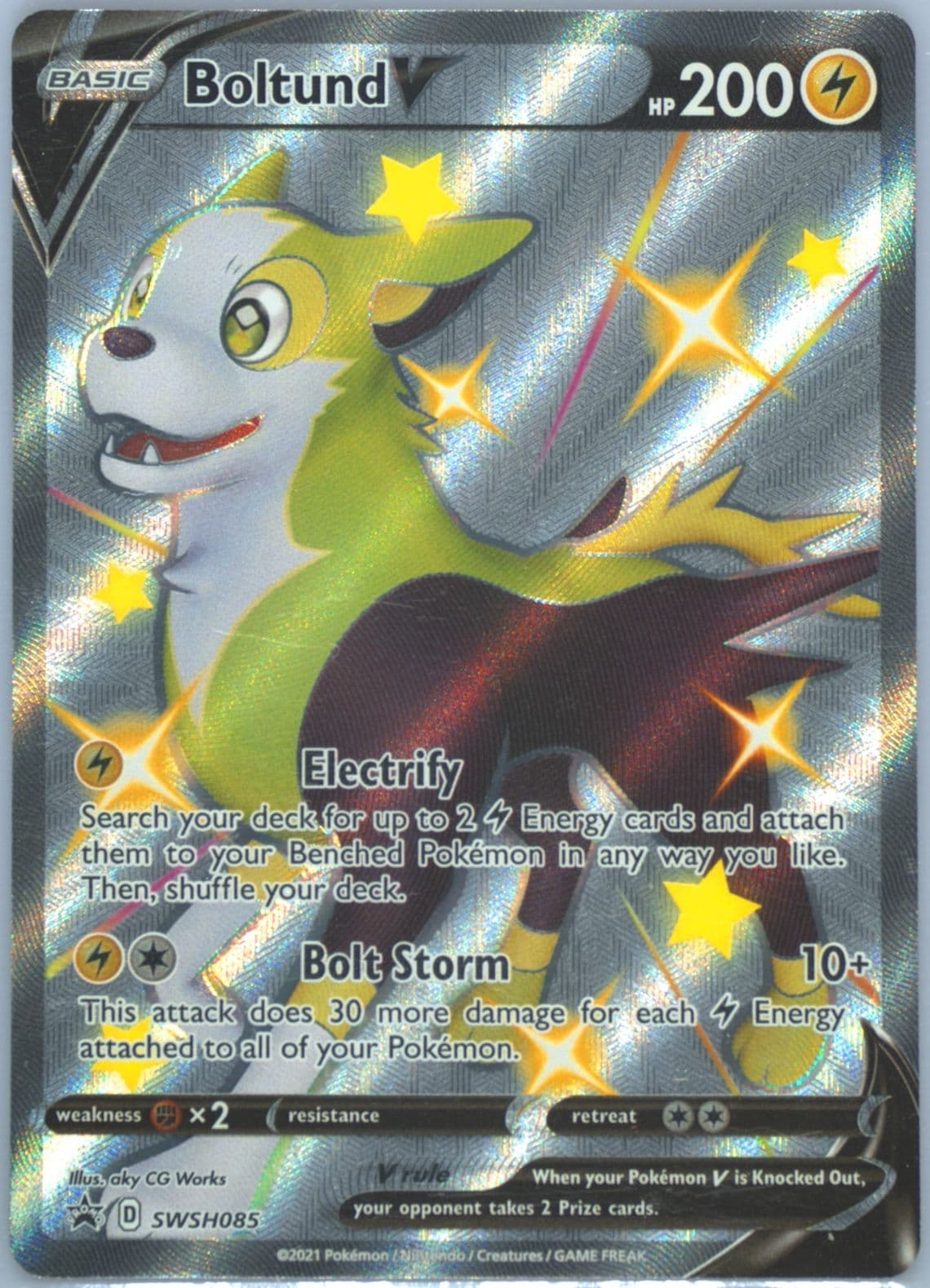 Full Art/Boltund V Shining Fates Tins (085) 2021 Pokemon Swsh Black Star Promo