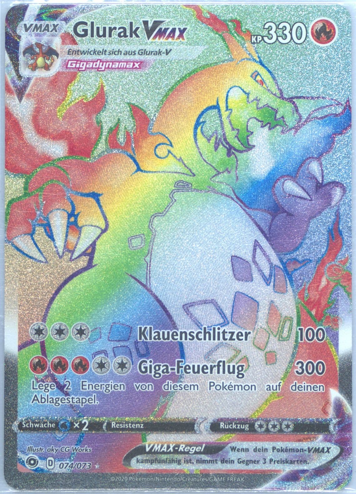 Full Art/Glurak Vmax German-Secret (074) 2020 Pokemon Sword & Shield Champion's Path