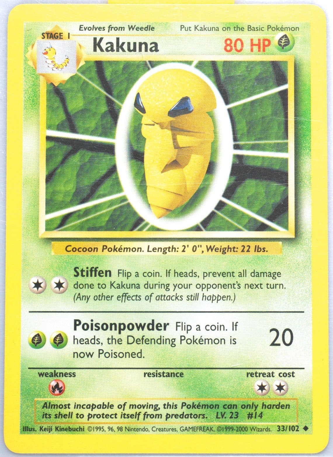 Kakuna Base Set 1999-2000 (33) 1999 Pokemon Game