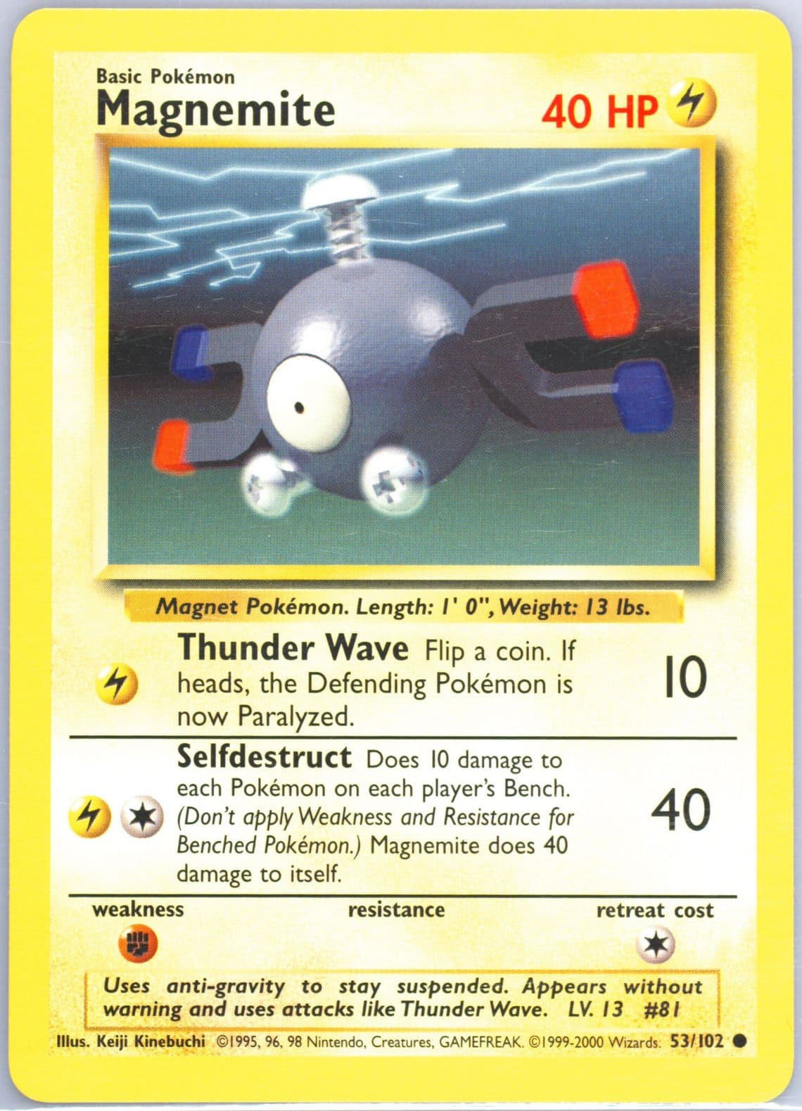 Magnemite Base Set 1999-2000 (53) 1999 Pokemon Game