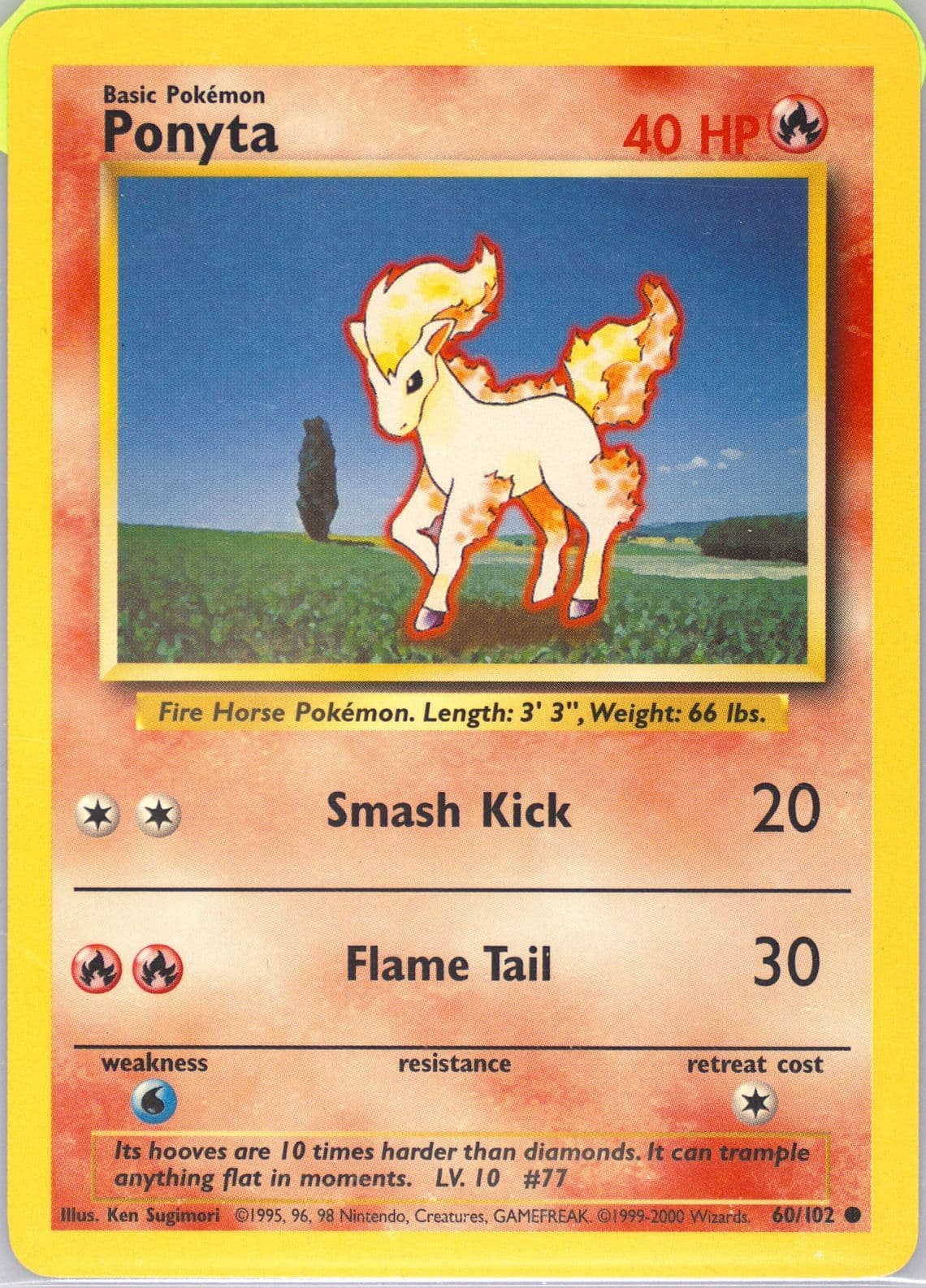 Ponyta Base Set 1999-2000 (60) 1999 Pokemon Game
