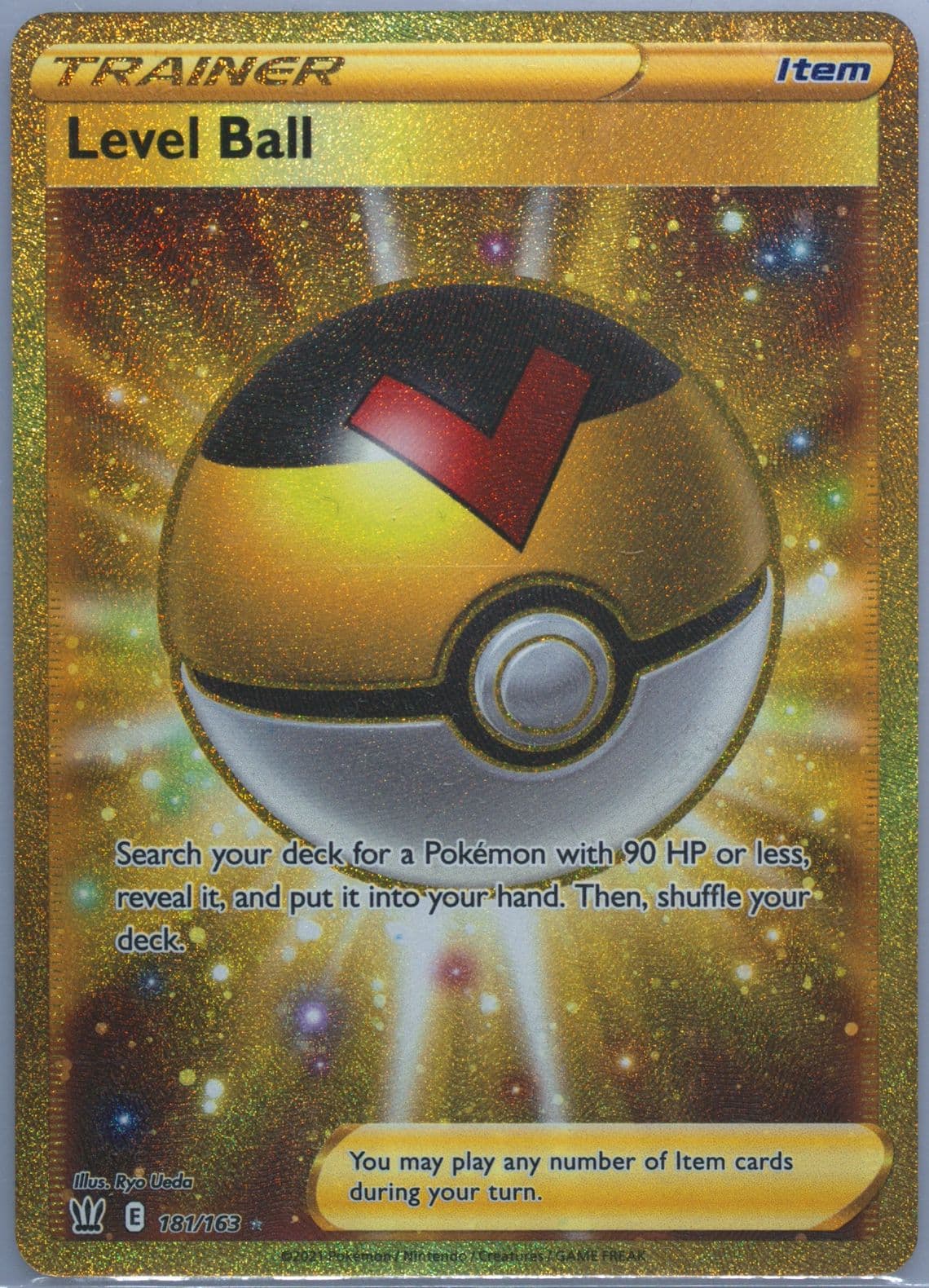 Full Art/Level Ball Secret (181) 2021 Pokemon Sword & Shield Battle Styles