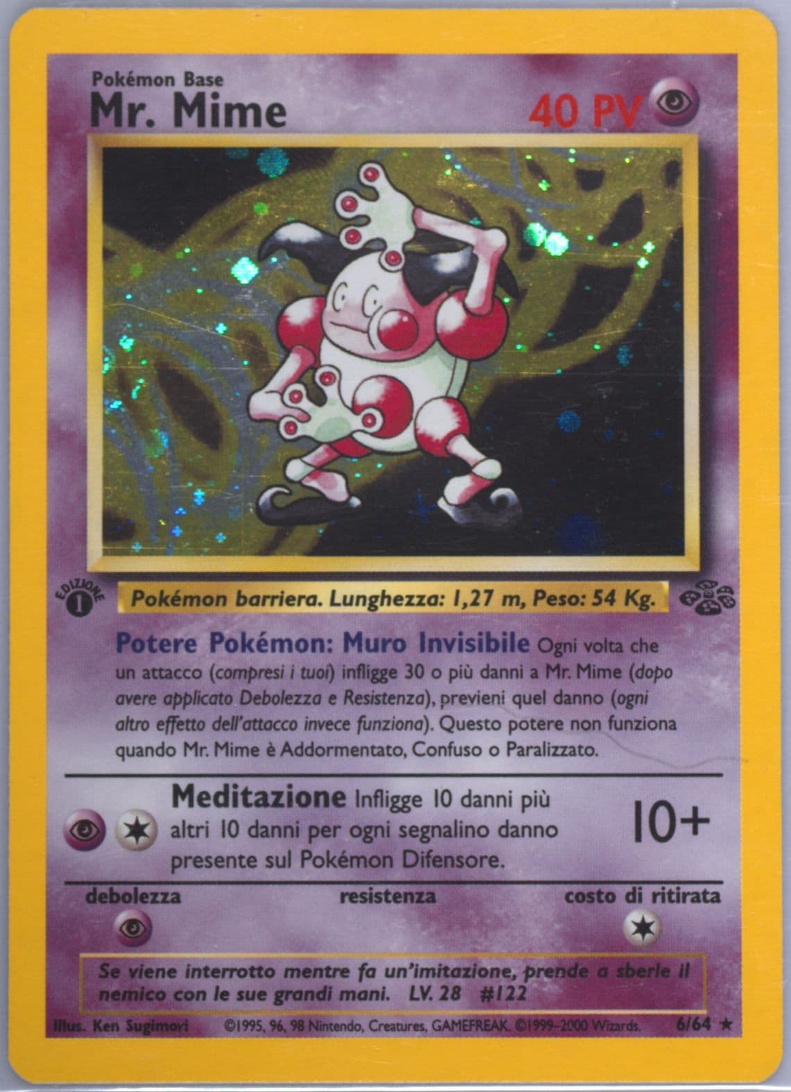 Mr. Mime-Holo 1st Edition (6) 2000 Pokemon Italian Jungle