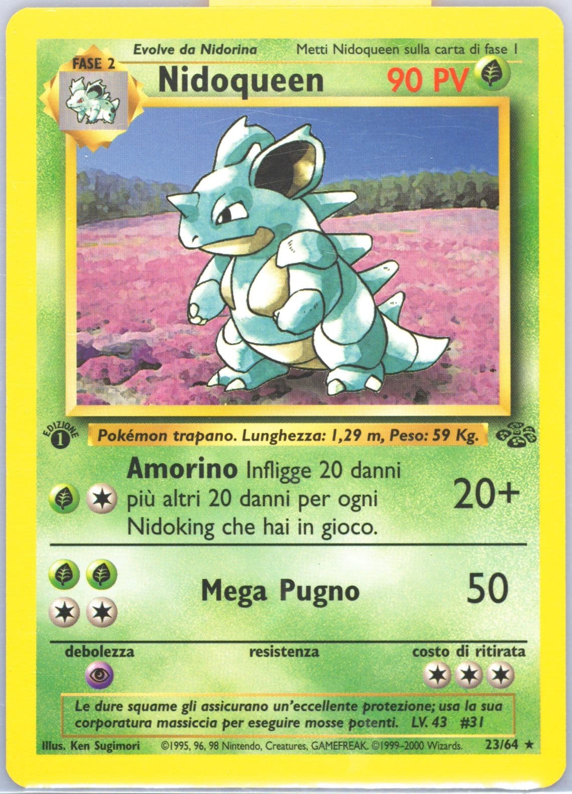 Nidoqueen 1st Edition (23) 2000 Pokemon Italian Jungle