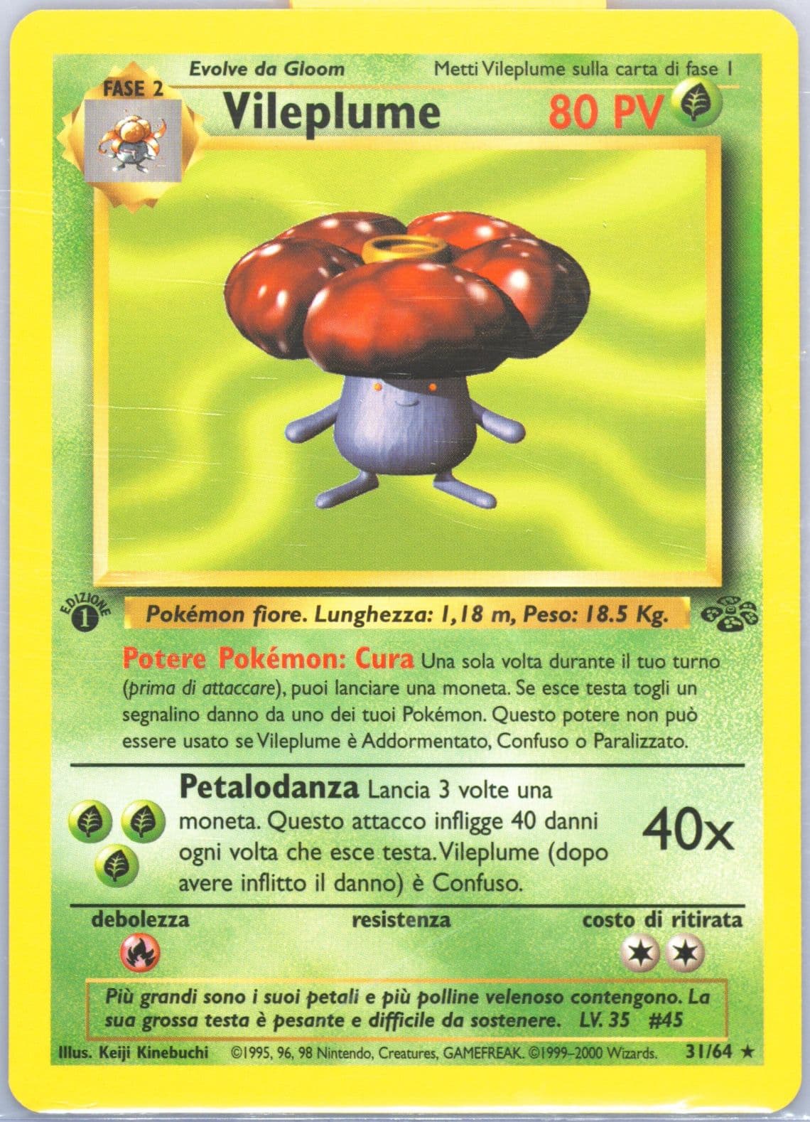 Vileplume 1st Edition (31) 2000 Pokemon Italian Jungle