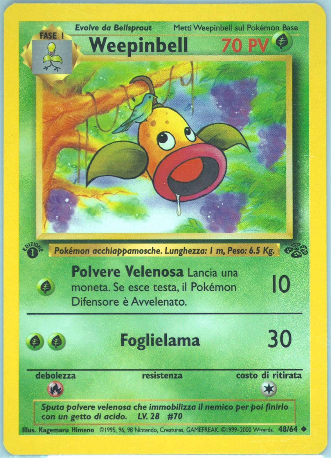 Weepinbell 1st Edition (48) 2000 Pokemon Italian Jungle