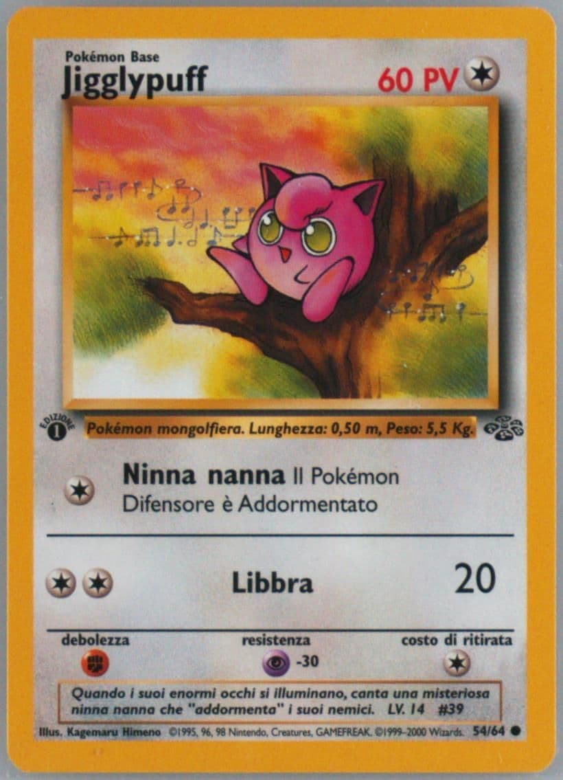 Jigglypuff 1st Edition (54) 2000 Pokemon Italian Jungle