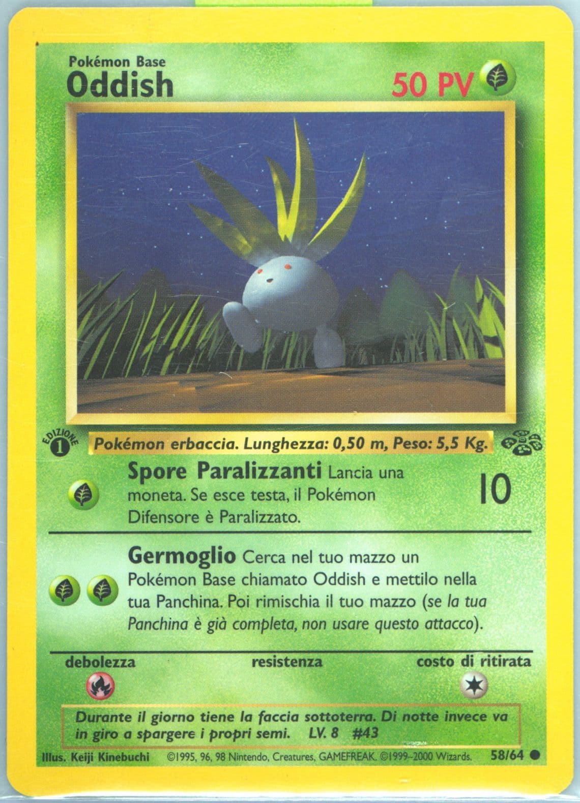 Oddish 1st Edition (58) 2000 Pokemon Italian Jungle