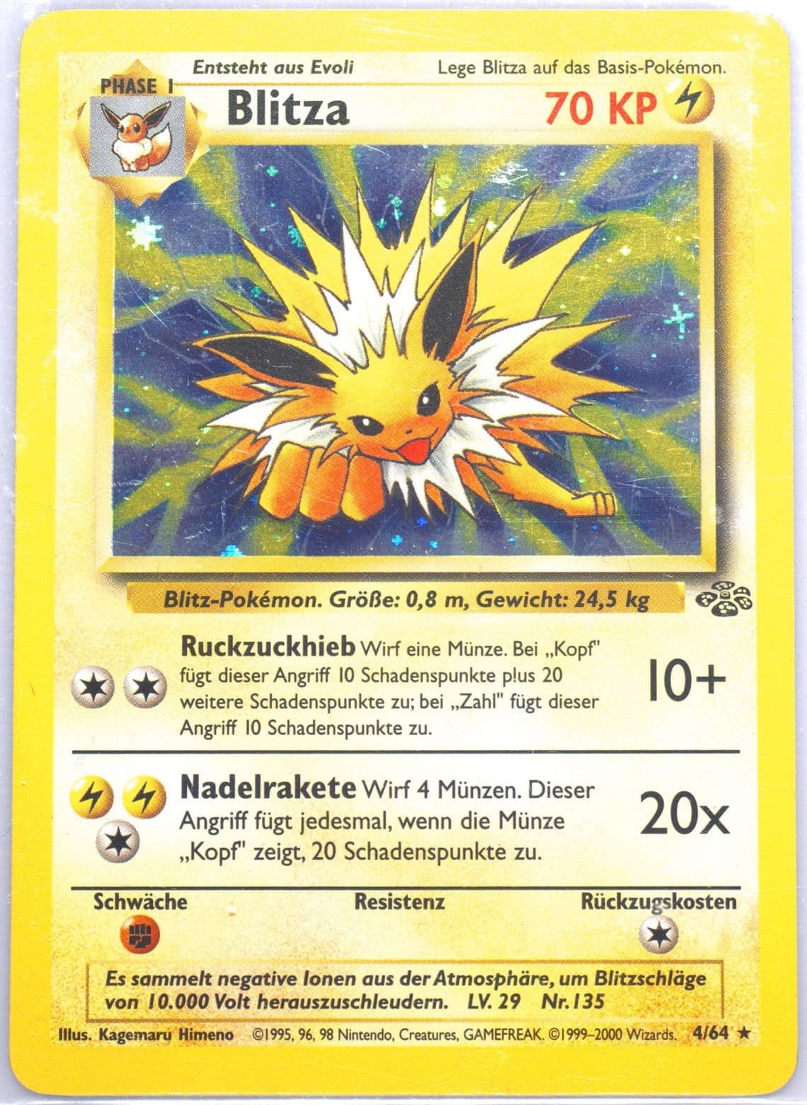 Blitza-Holo (4) 2000 Pokemon German Jungle