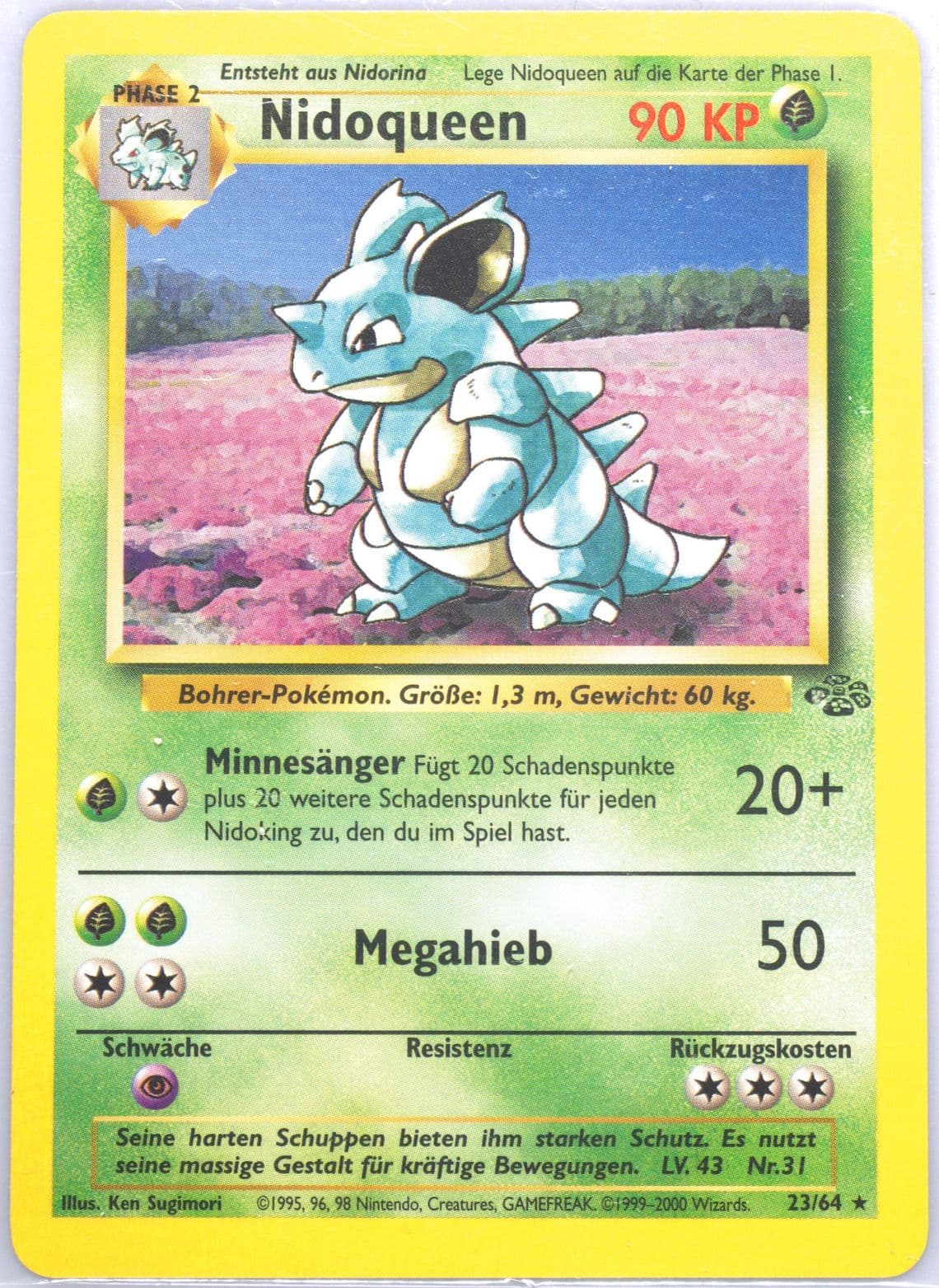 Nidoqueen (23) 2000 Pokemon German Jungle