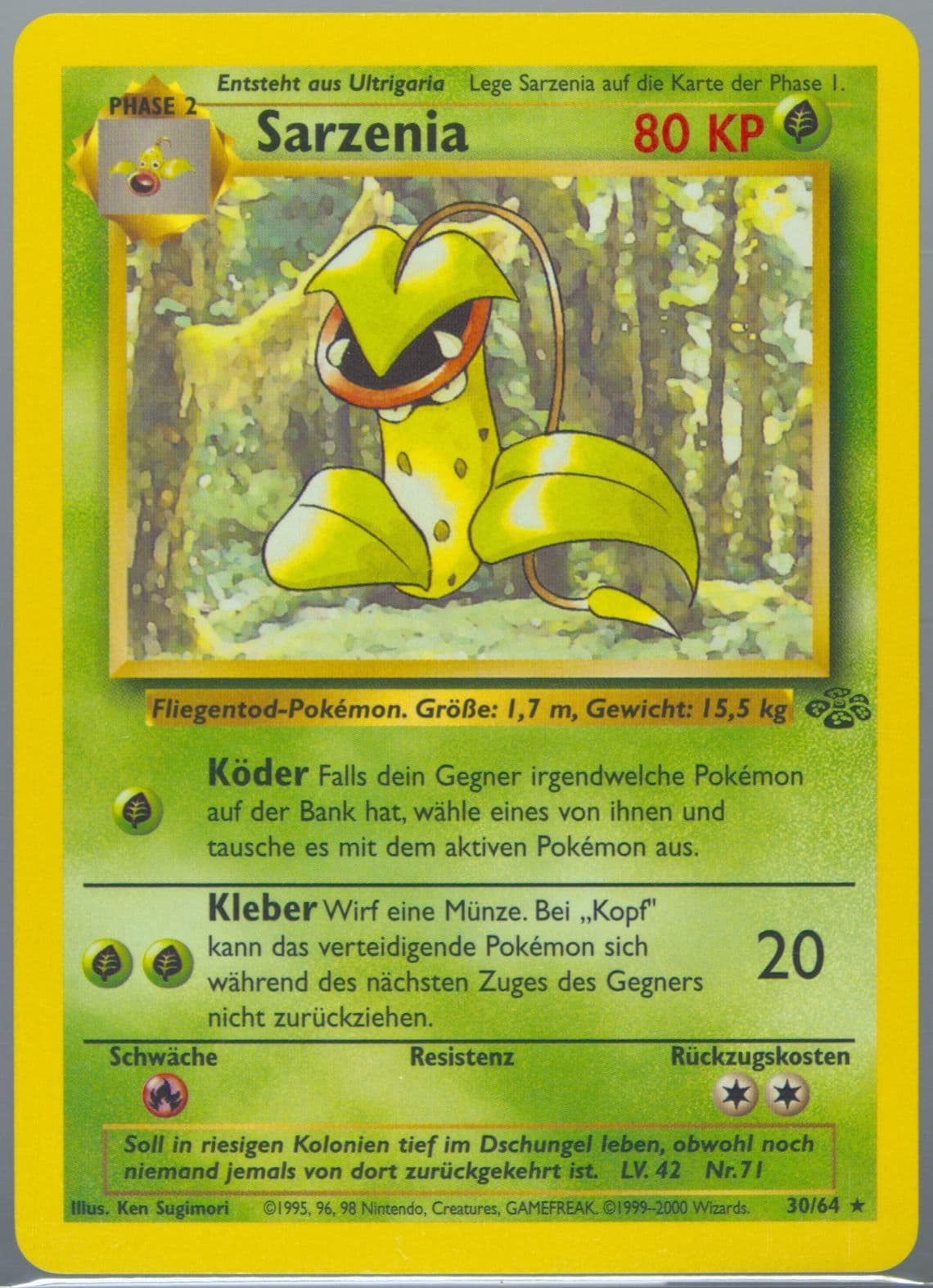 Sarzenia (30) 2000 Pokemon German Jungle