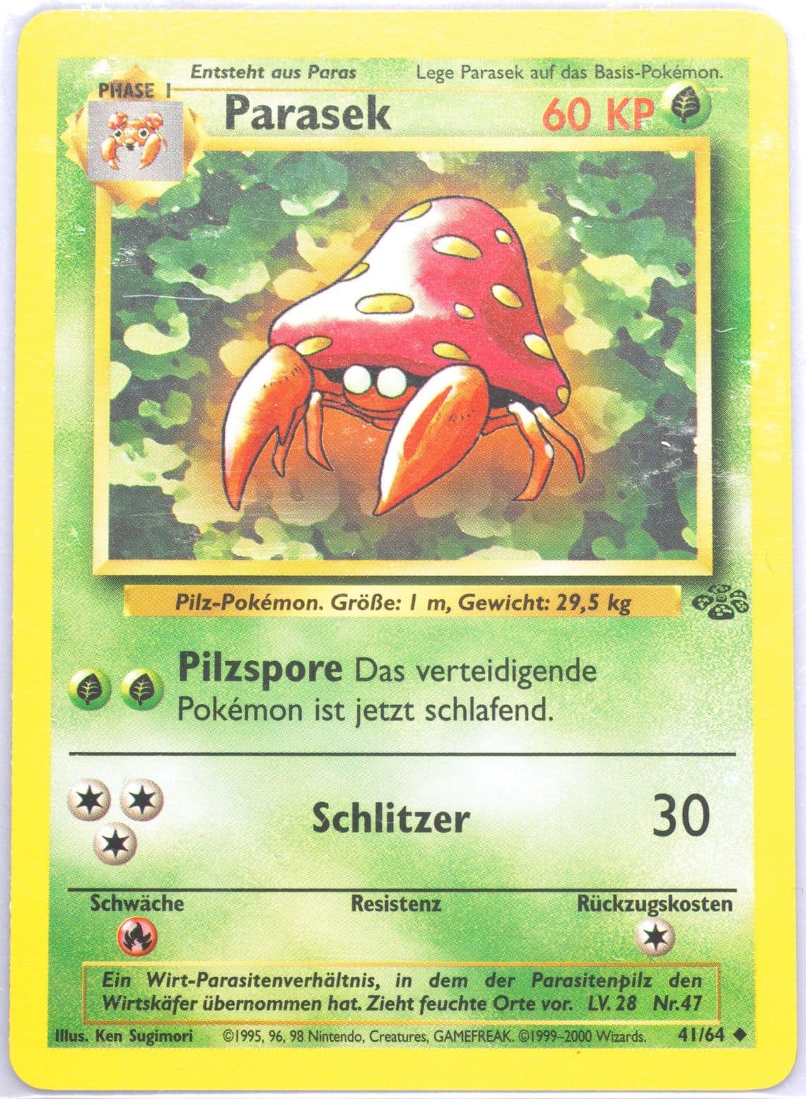Parasek (41) 2000 Pokemon German Jungle