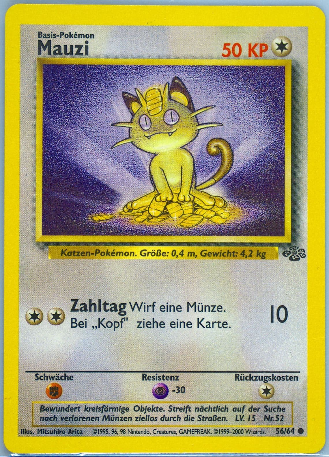 Mauzi (56) 2000 Pokemon German Jungle