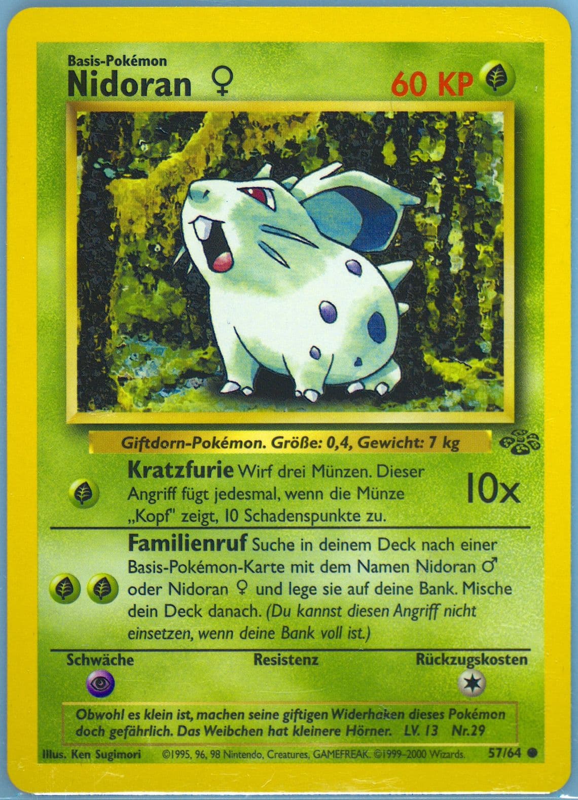 Nidoran (57) 2000 Pokemon German Jungle